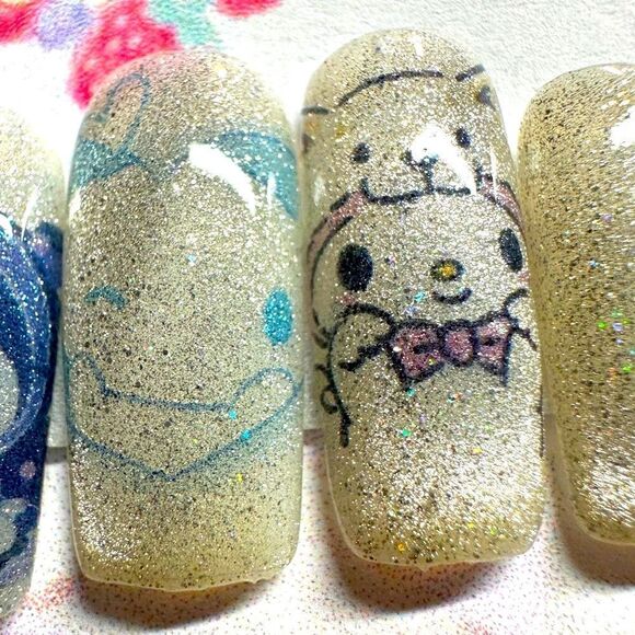 10PcsâPressâOn
Nails/silverâGlittersâprintâstatementânailsâinspiredâbyâmyâmelody - Picture 16 of 17